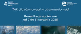 Konsultacje społeczne projektów planów utrzymania wód styczeń 2025