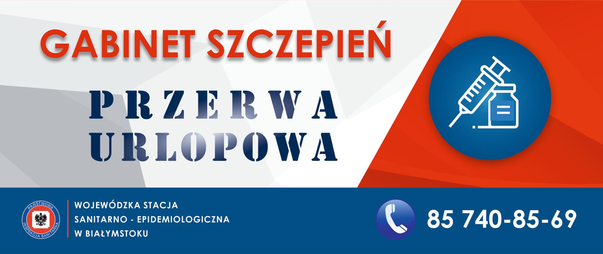 Gabinet szczepień przerwa urlopowa