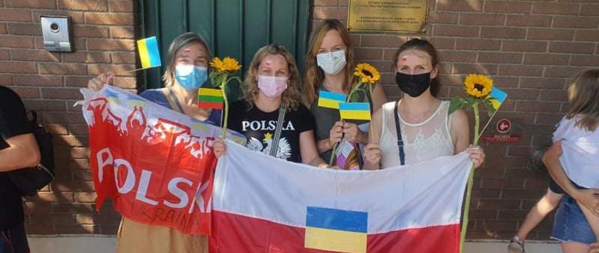 Protest Chilijskiej Polonii przed Ambasadą Rosji