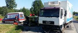 Wypadek drogowy w miejscowości Prokocice