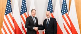 Minister M. Berek podczas spotkania z Ambasadorem USA w Polsce Markiem Brzezińskim.