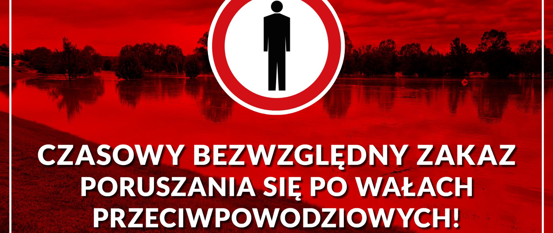 Zakaz poruszania się po obwałowaniach przeciwpowodziowych rzek