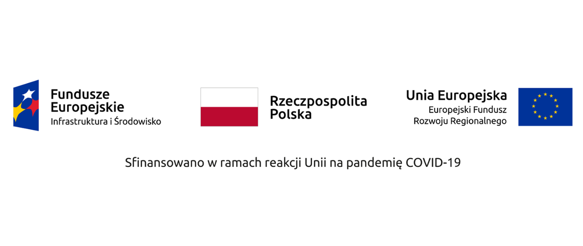 Baner "Sfinansowano w ramach reakcji Unii na pandemię COVID-19"