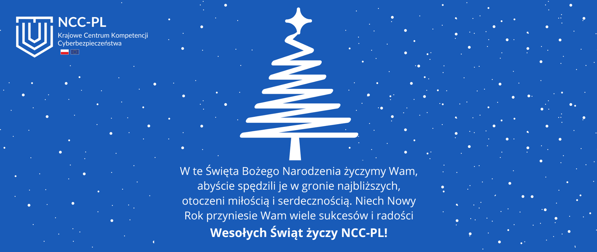 Życzenia Świąteczne od NCC-PL na niebieskim tle