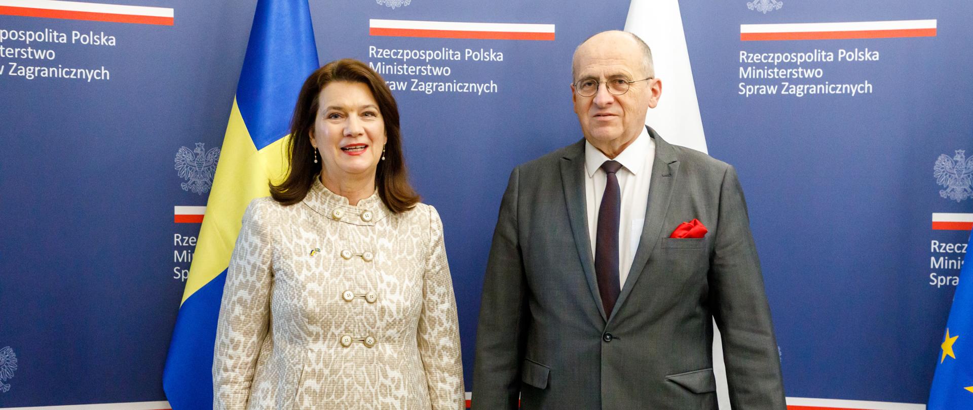 Ann Linde i Zbigniew Rau