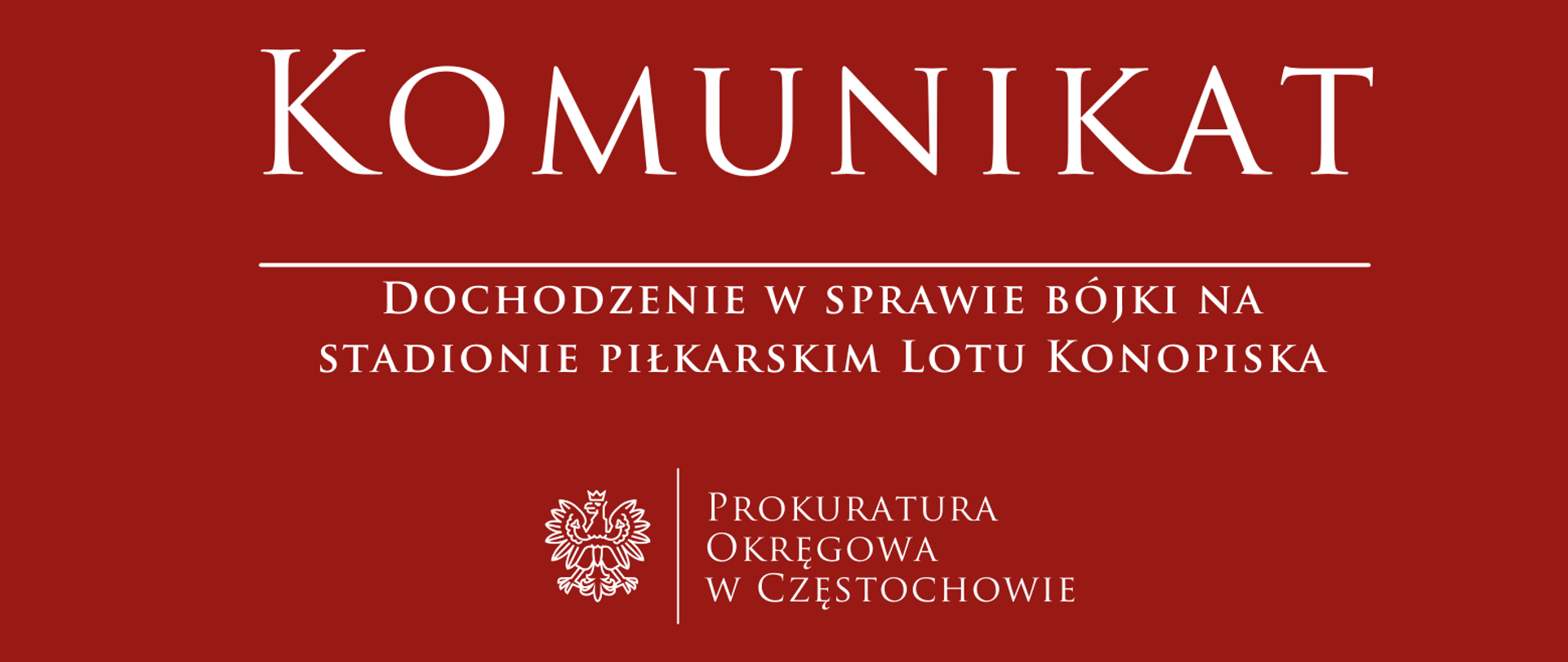 Dochodzenie w sprawie bójki na stadionie piłkarskim Lotu Konopiska