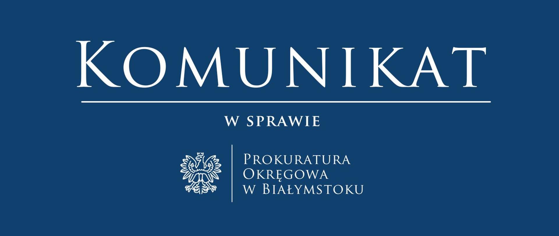 Komunikat w sprawie