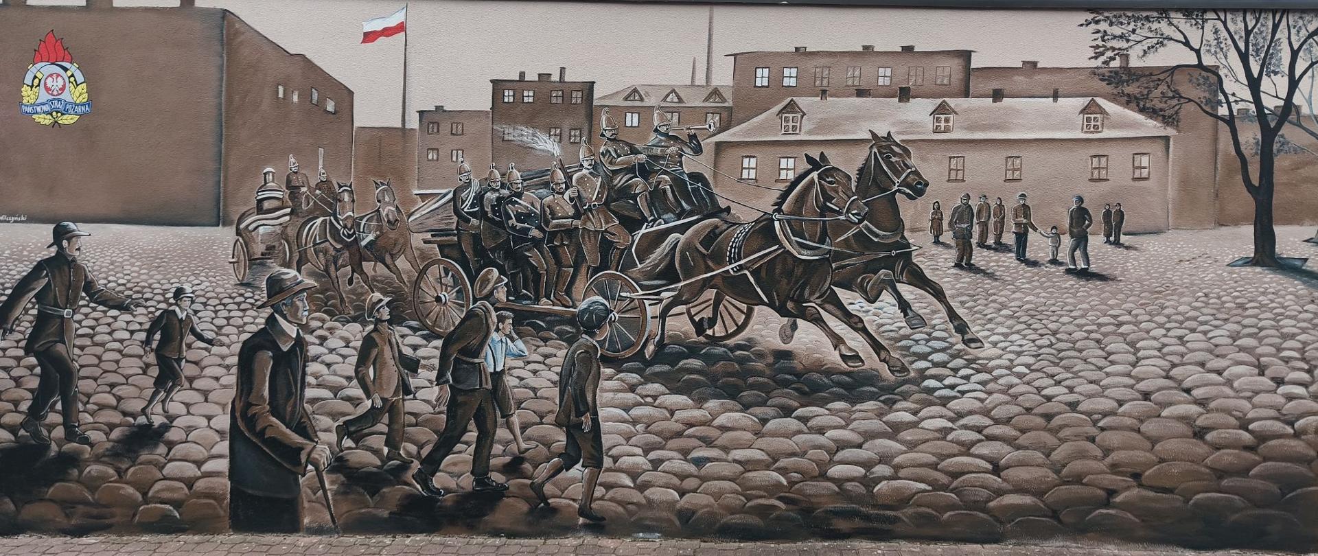 Mural przy KP PSP Szydłowiec