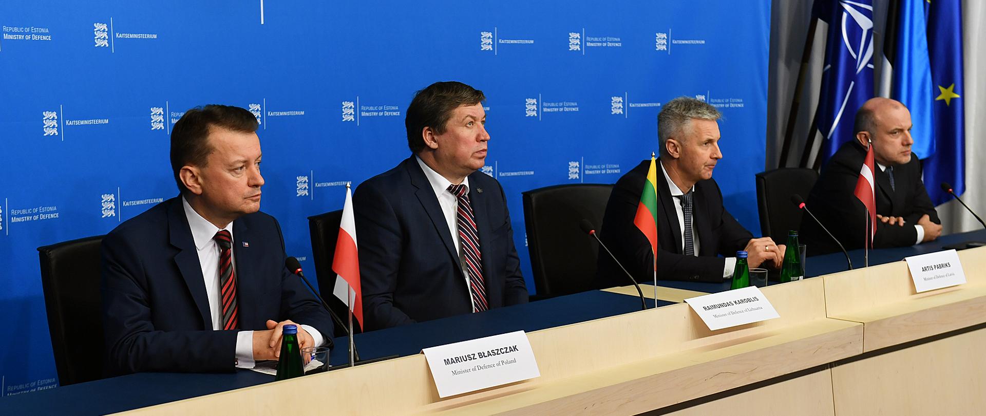 Press conference of the defence ministers of the Baltic States and Poland