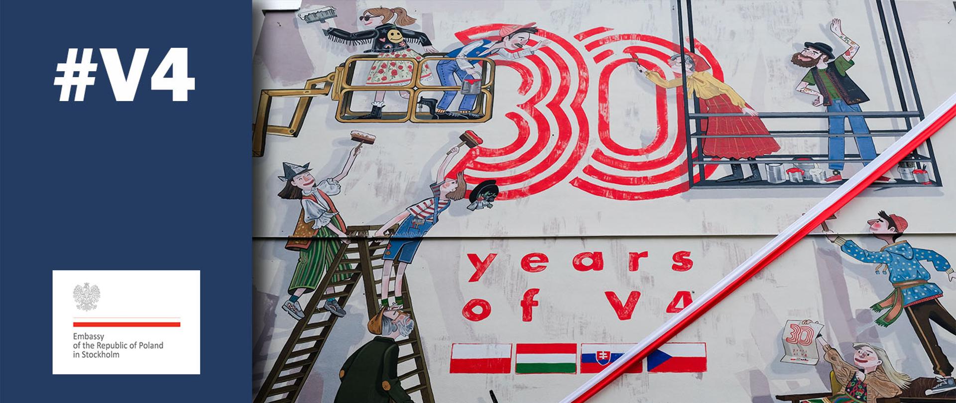 Mural 30-years of V4
