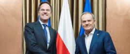 Premier Donald Tusk z Sekretarzem Generalnym NATO Markiem Rutte.