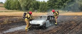Pożar samochodu osobowego w miejscowości Donatkowice