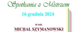 na białym tle kolorowym drukiem napisy dotyczące warsztatów pianistycznych w szkole