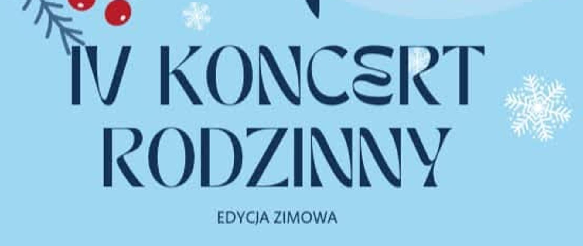 Kolorowy plakat zawierający elementy graficzne misia i pingwinka oraz tytuł i datę oraz godzinę koncertu