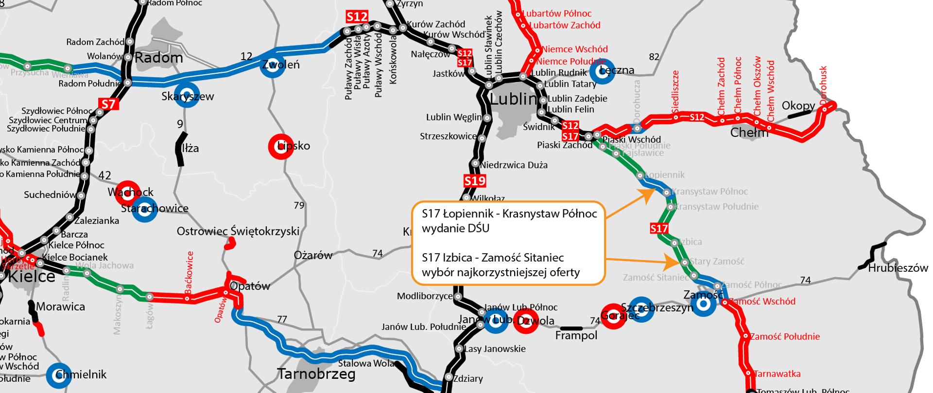 S17 Łopiennik - Krasnystaw, Izbica - Zamość