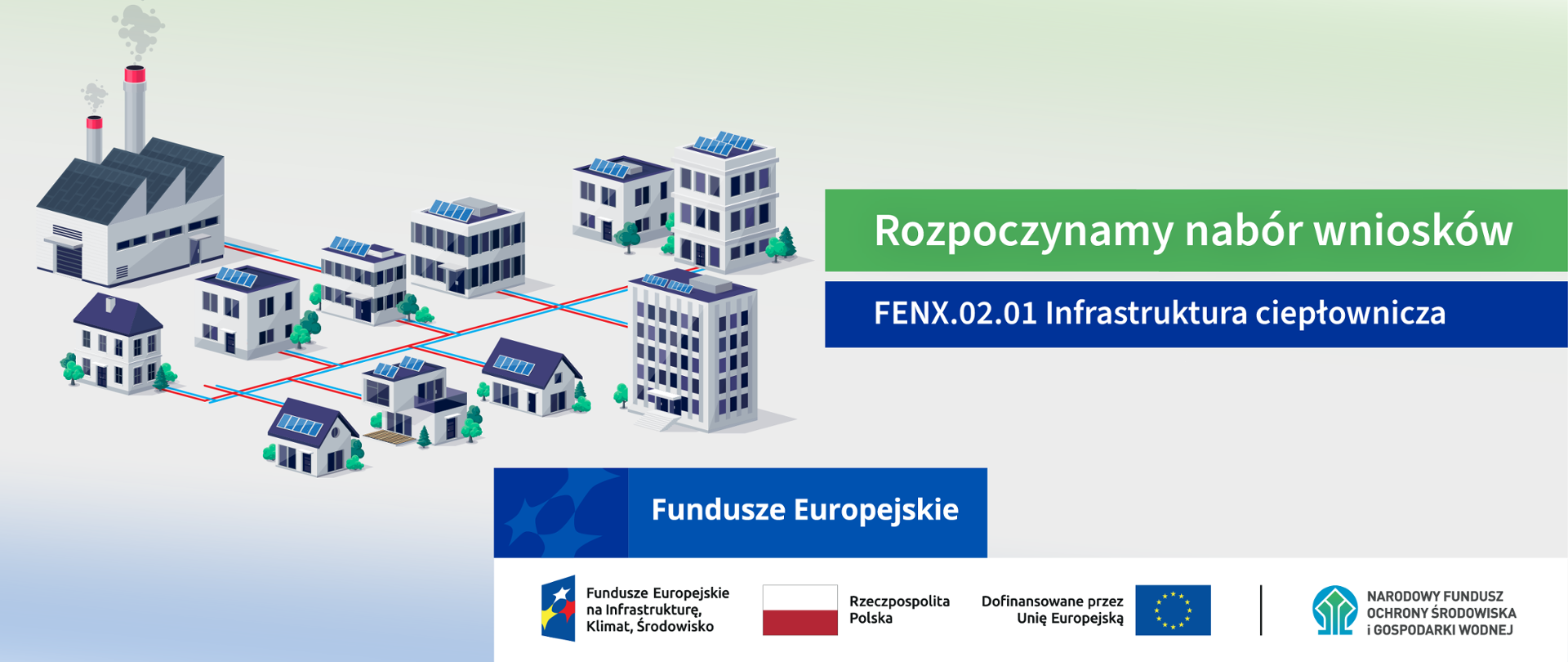 Grafika do naboru wniosków FENX.02.01 Infrastruktura ciepłownicza - wizualizacja elektrociepłowni