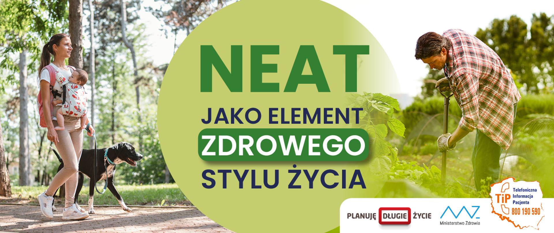 napis neat - jako element zdrowego stylu życia