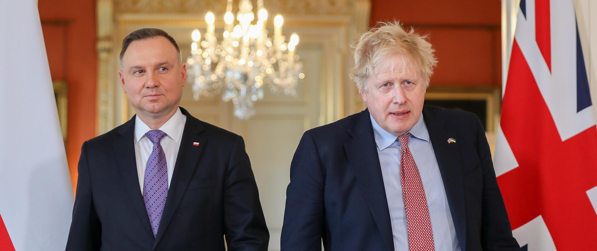 Polish President Andrzej Duda meets UK Prime Minister Boris Johnson in London