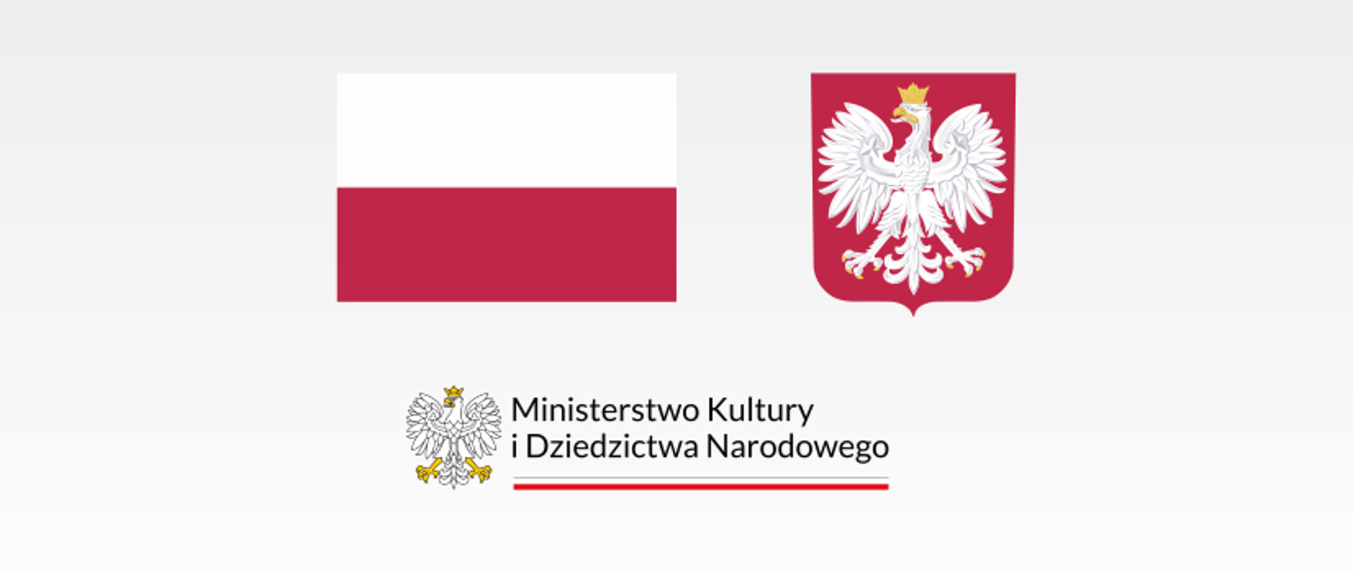 Logo flagi i wizerunku orła, ustalonego dla godła Rzeczypospolitej Polskiej oraz barw Rzeczypospolitej Polskiej
Logo Ministerstwa Kultury i Dziedzictwa Narodowego z wizerunkiem orła ustalonego dla godła Rzeczypospolitej Polskiej oraz barw Rzeczypospolitej Polskiej. W znaku zawarta jest również nazwa Ministerstwa Kultury i Dziedzictwa Narodowego.