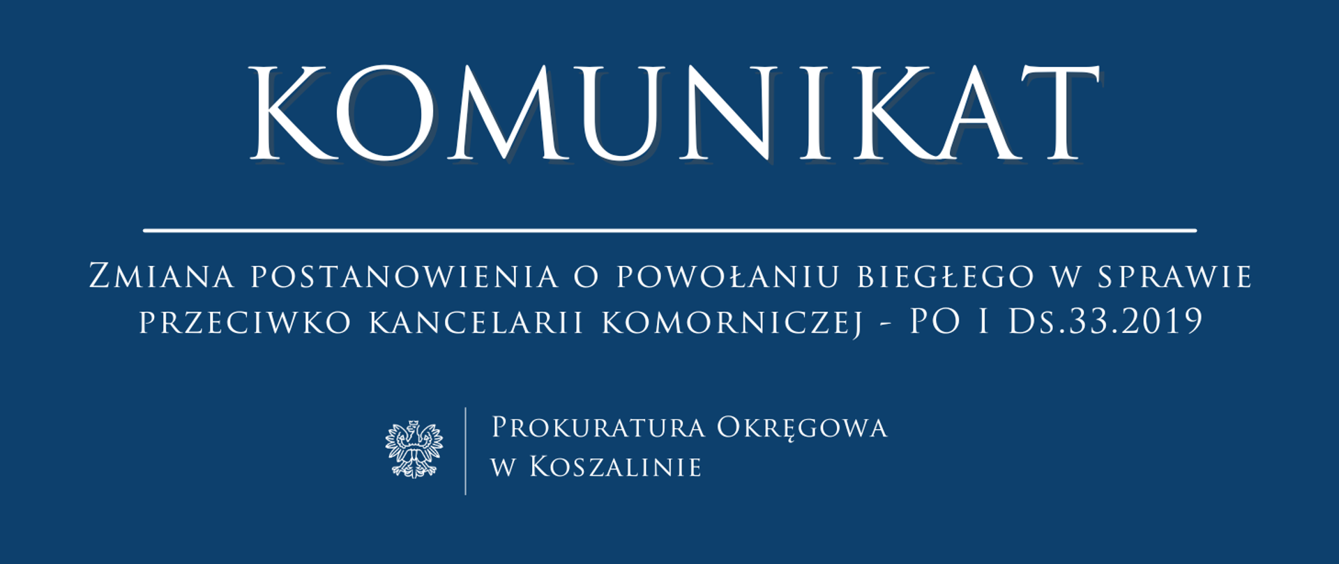 Zmiana postanowienia o powołaniu biegłego w sprawie przeciwko kancelarii komorniczej - PO I Ds.33.2019