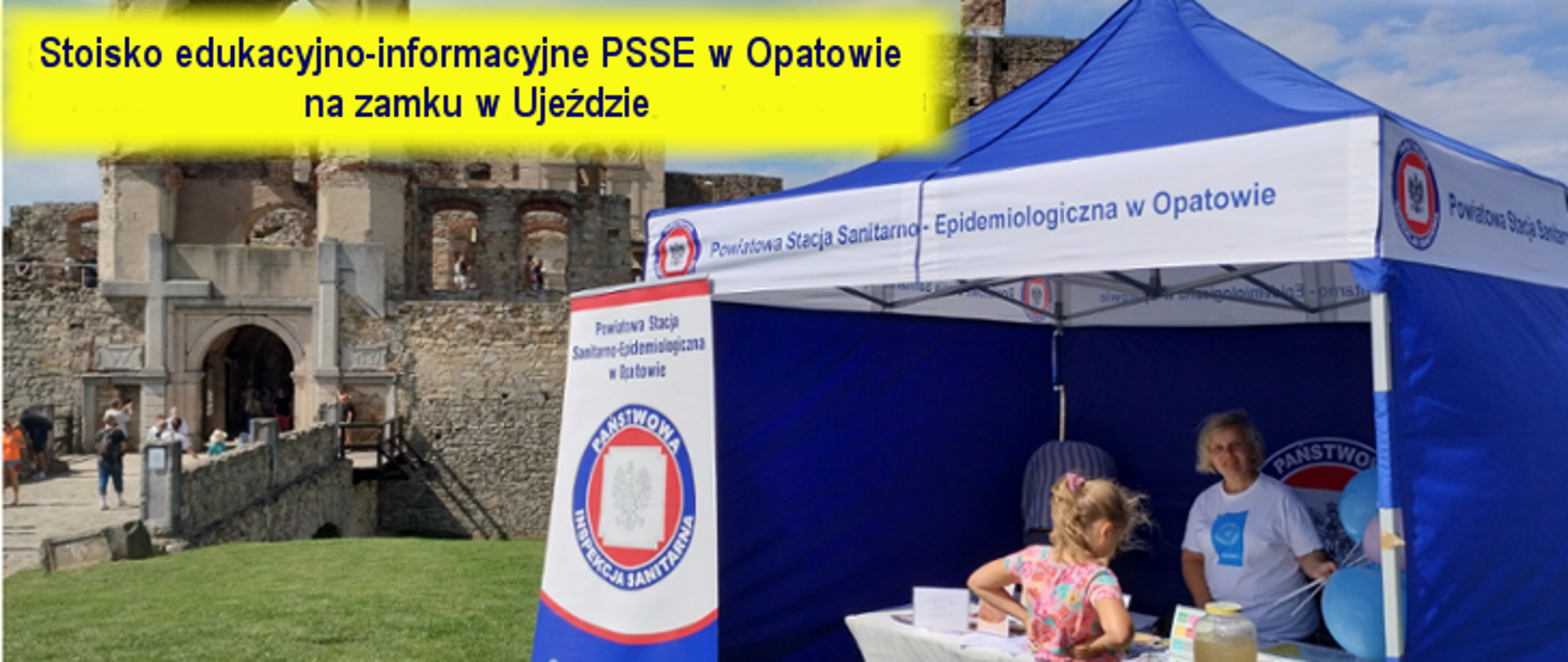 Stoisko edukacyjno-informacyjne PSSE w Opatowie na Świecie Plonów w Iwaniskach