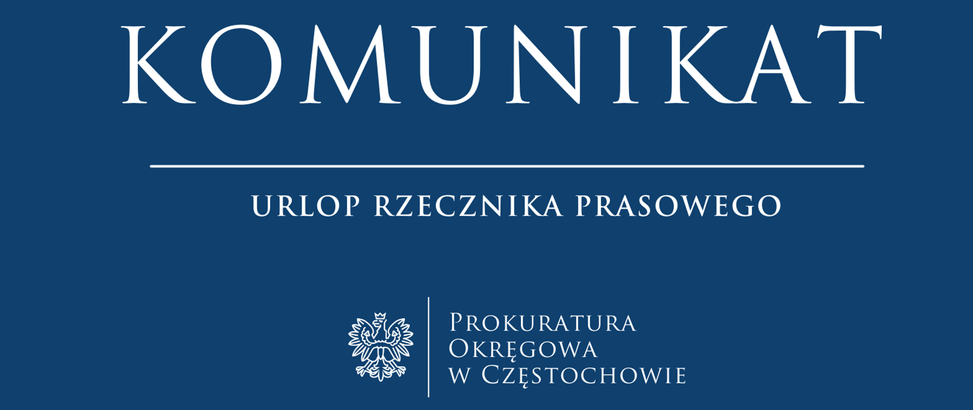 URLOP RZECZNIKA PRASOWEGO