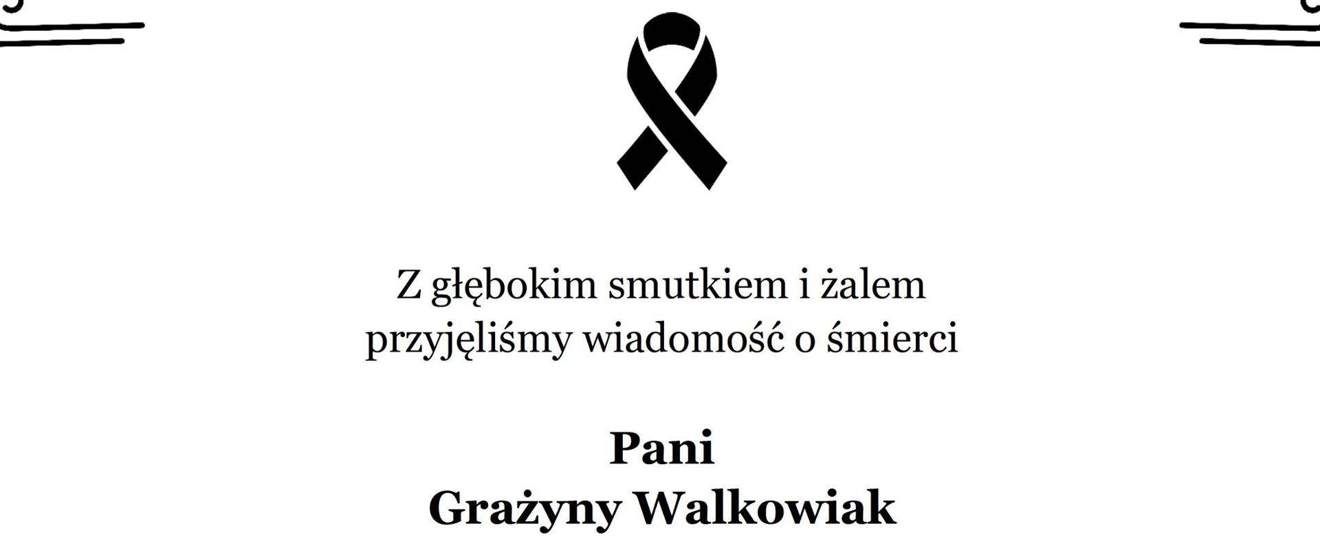 Nekrolog Grażyna Walkowiak