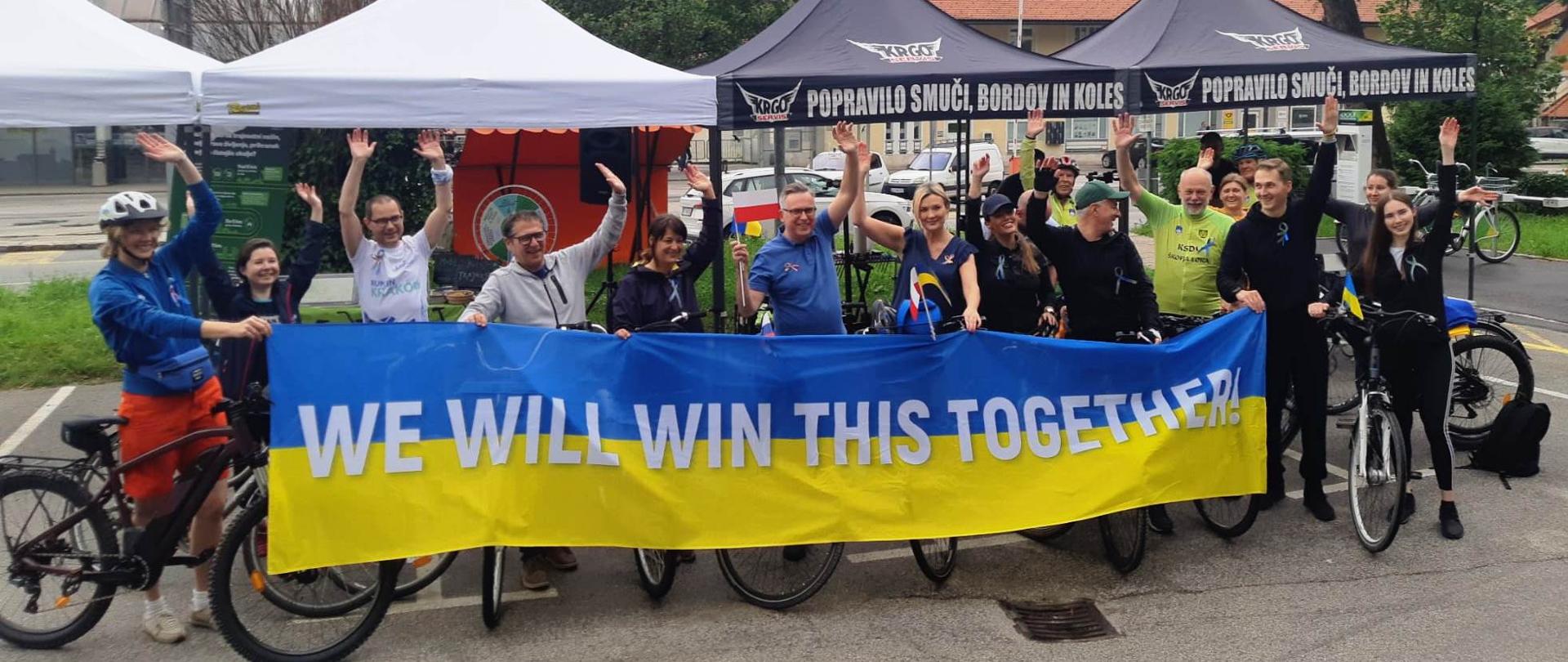 Kolesarski dogodek #CyclingForUkraine ob svetovnem dnevu kolesarjenja