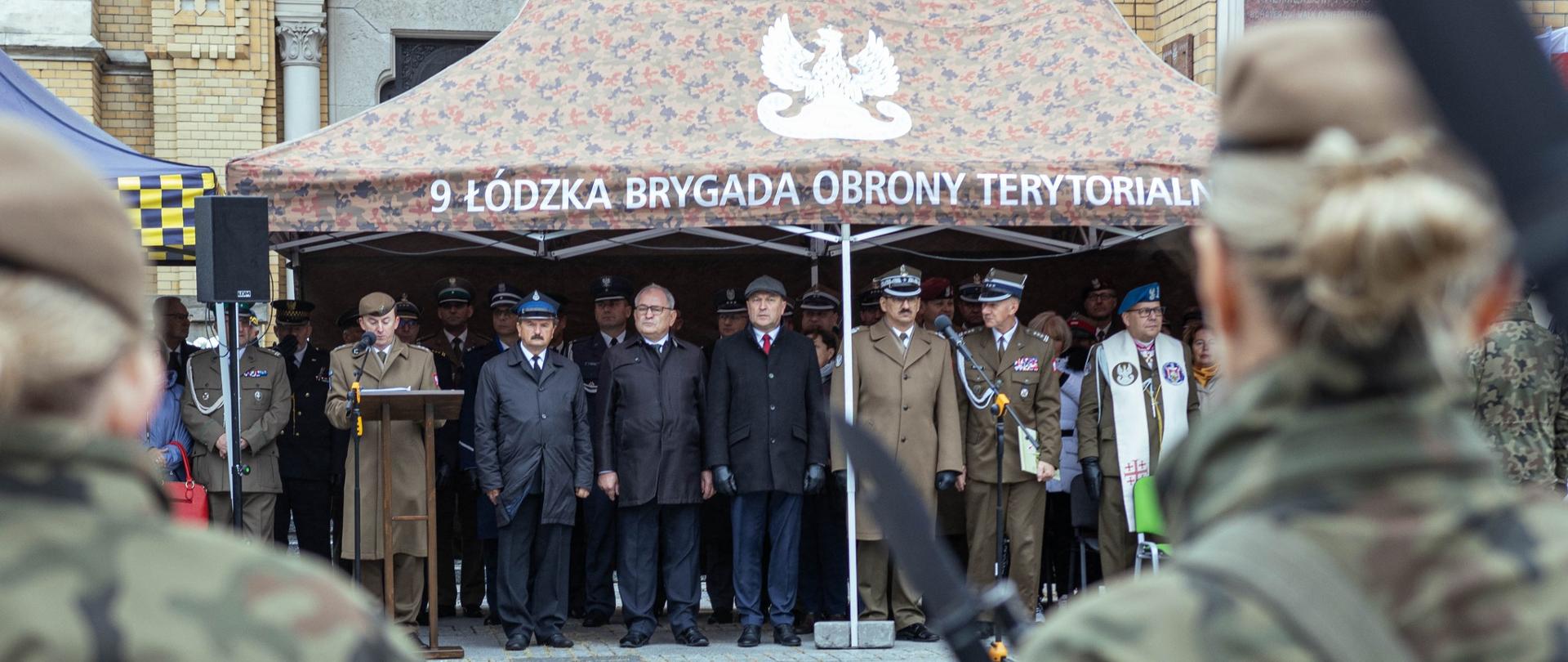 Wicewojewoda łódzki Marek Mazur w trakcie obchodów 