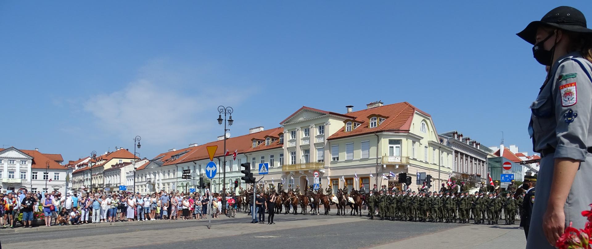 Uroczystości na pl. Gabriela Narutowicza przed Płytą Nieznanego Żołnierza