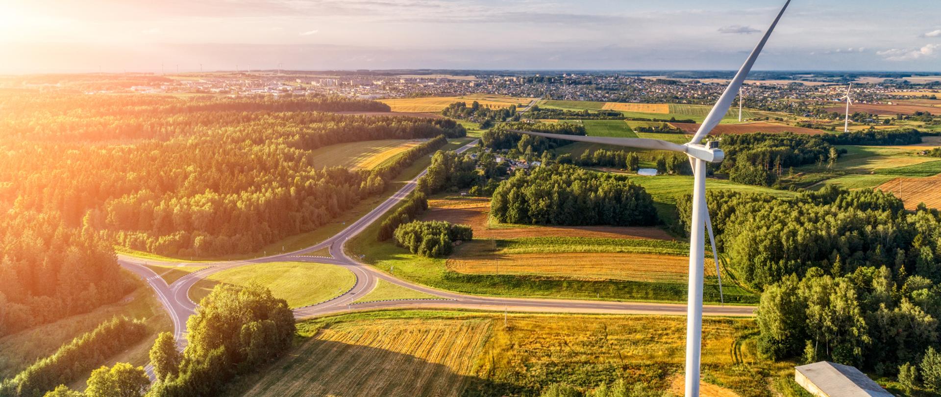 Zdjęcie poglądowe: turbina wiatrowa