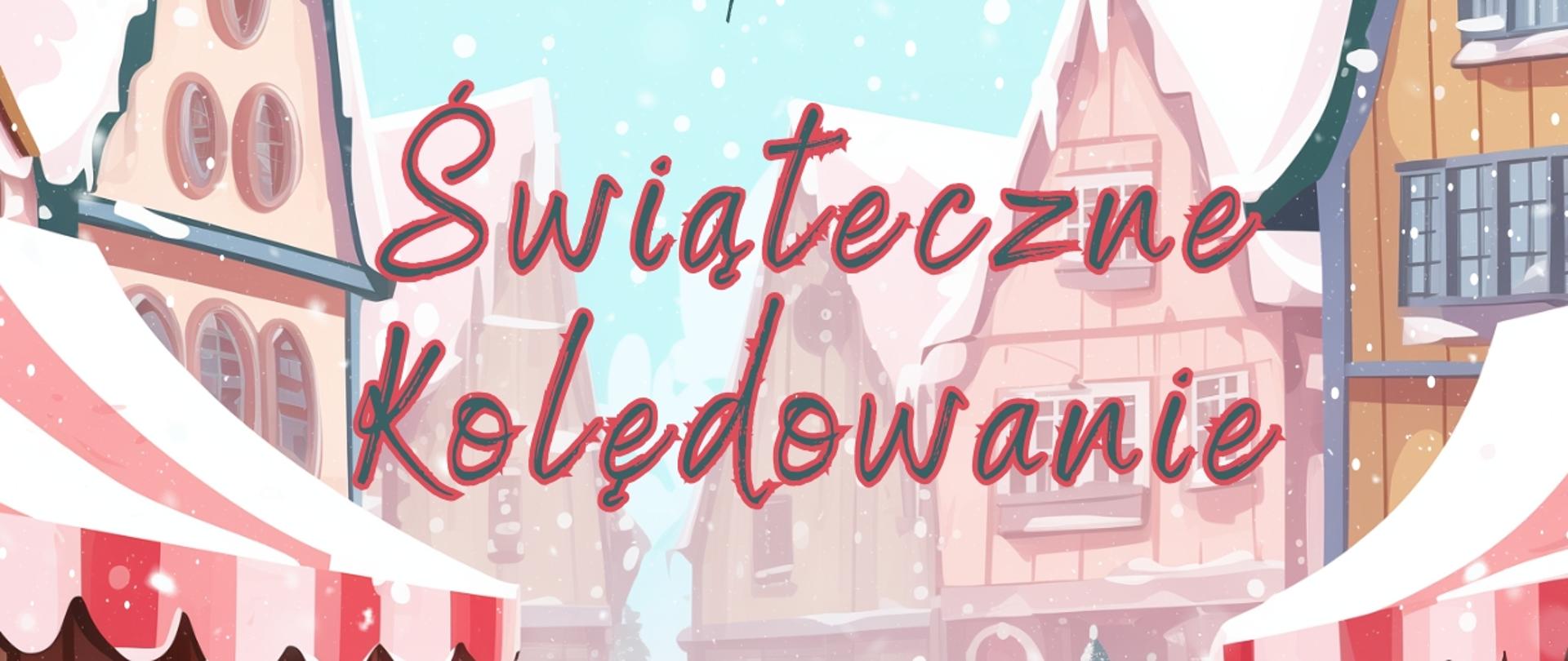 Plakat koncertu kolęd w kolorach pastelowych który odbędzie się 18 grudnia 2024 ro ku o godz, 17.30 w PSM I stopnia im. Rodziiny Wiłkomirskich w Świdniku, ull. Króla Pole 7