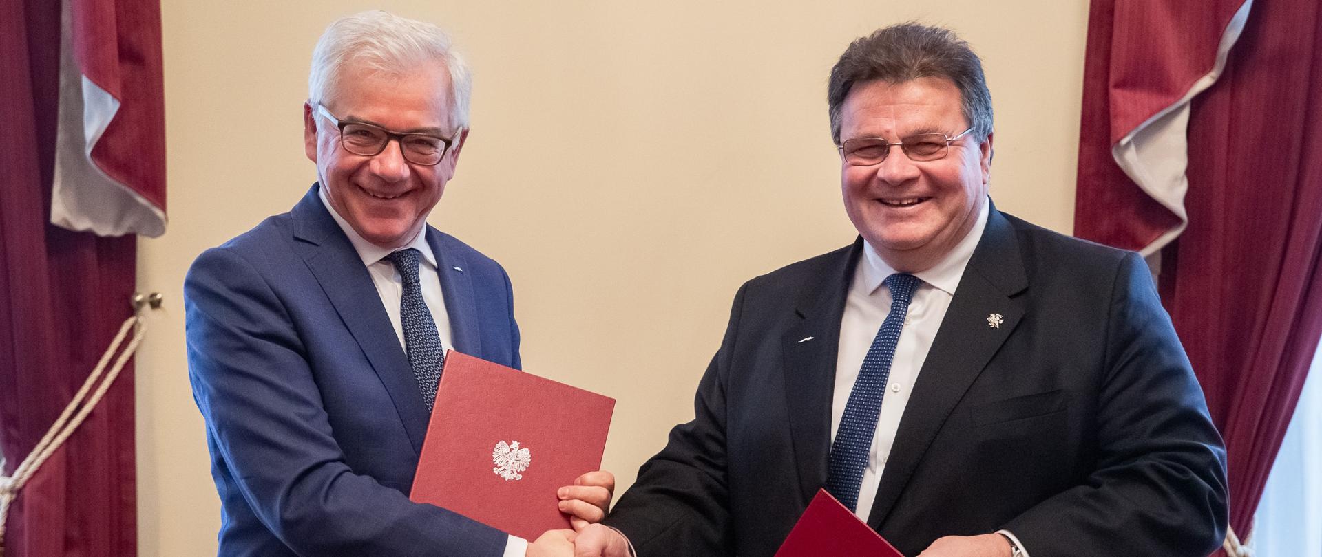 Minister Jacek Czaputowicz and Minister Linas Linkevicius