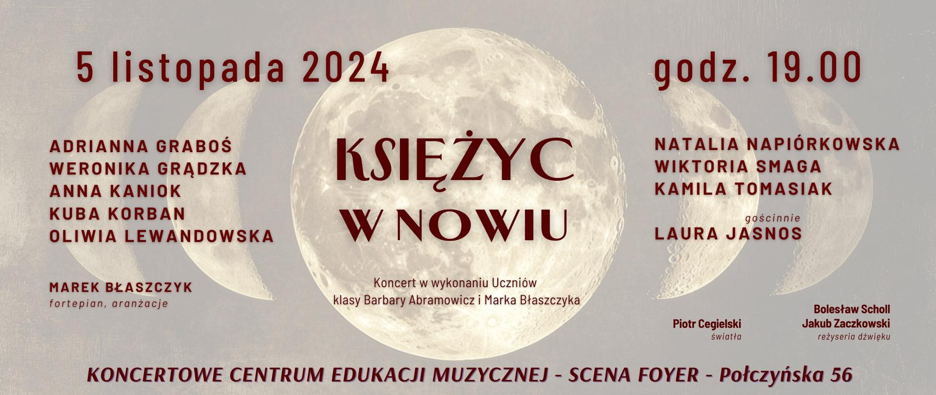 Baner - Koncert "Księżyc w nowiu" - wtorek, 5 listopada 2024 r., godz. 19.00