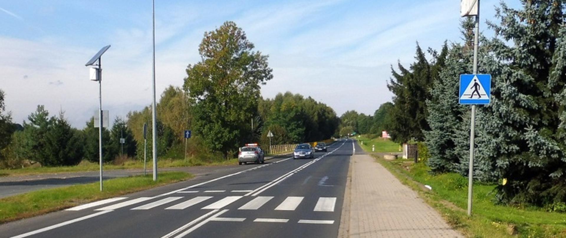 DK30 miejscowość Olszyna- Przejście dla pieszych w km 29,50