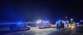 Wypadek z udziałem dwóch rowerzystów i samochodu osobowego na 4,4 km Wschodniej Obwodnicy Wrocławia