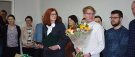 Życzenia dla Małgorzaty Olesińskiej pełniącej obowiązki Regionalnego Konserwatora Przyrody w Kielcach z okazji przejścia na emeryturę