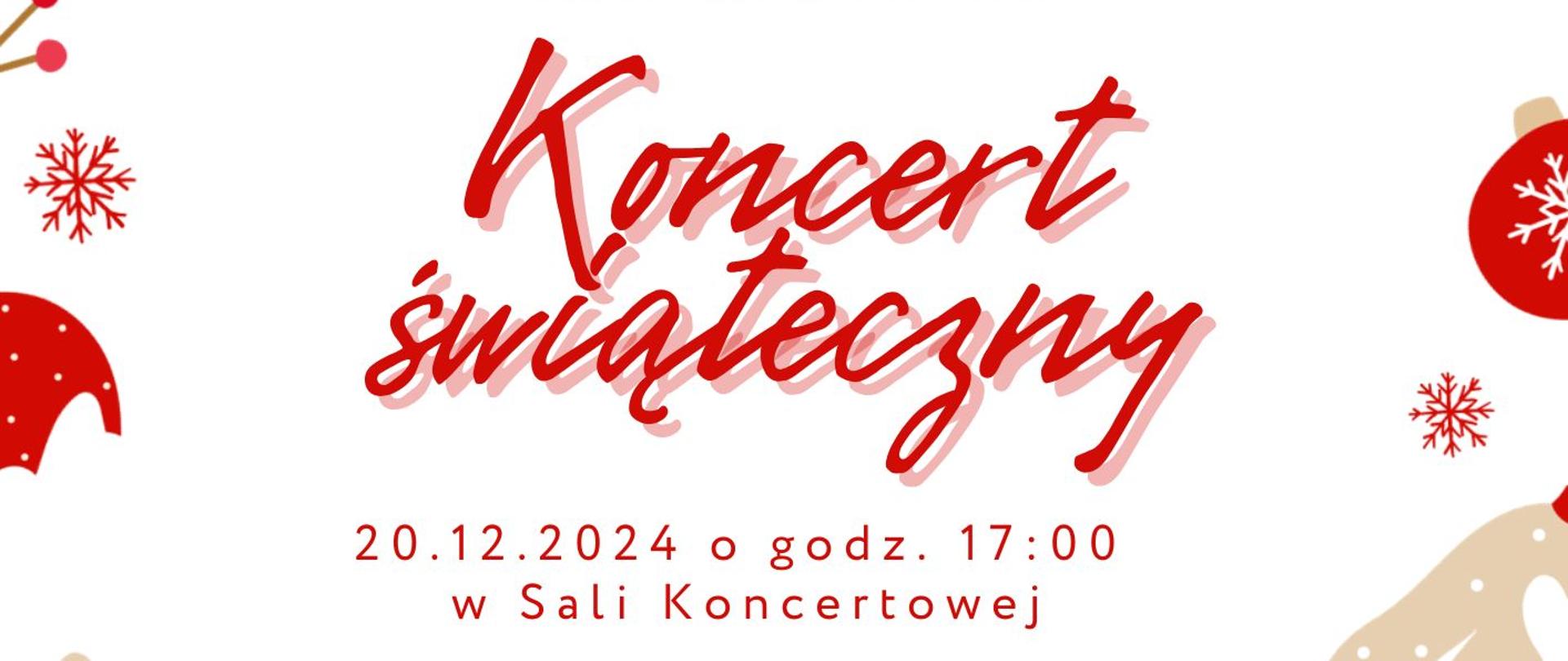 Koncert świąteczny, który odbędzie się 20.12.2024 o godz. 17:00 w PSM Wadowice na Sali Koncertowej. Wstęp wolny.