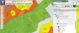 zrzut prezentuje usługę przeglądania WMS dot. mapy glebowo-rolniczej