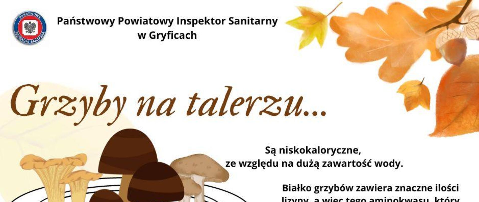 Grzyby na talerzu
Pamiętajmy! Nie zaleca się jedzenia grzybów: