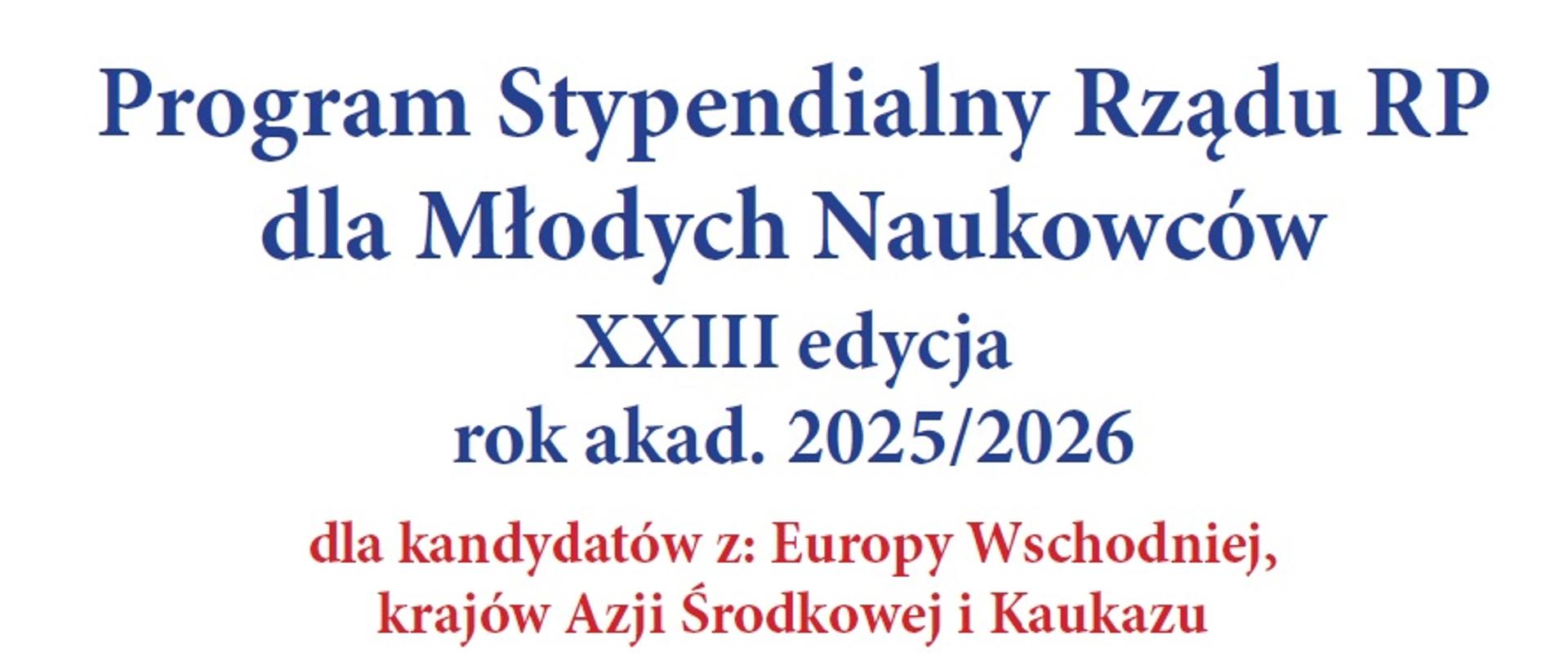 Grafika program stypendialny dla młodych naukowców