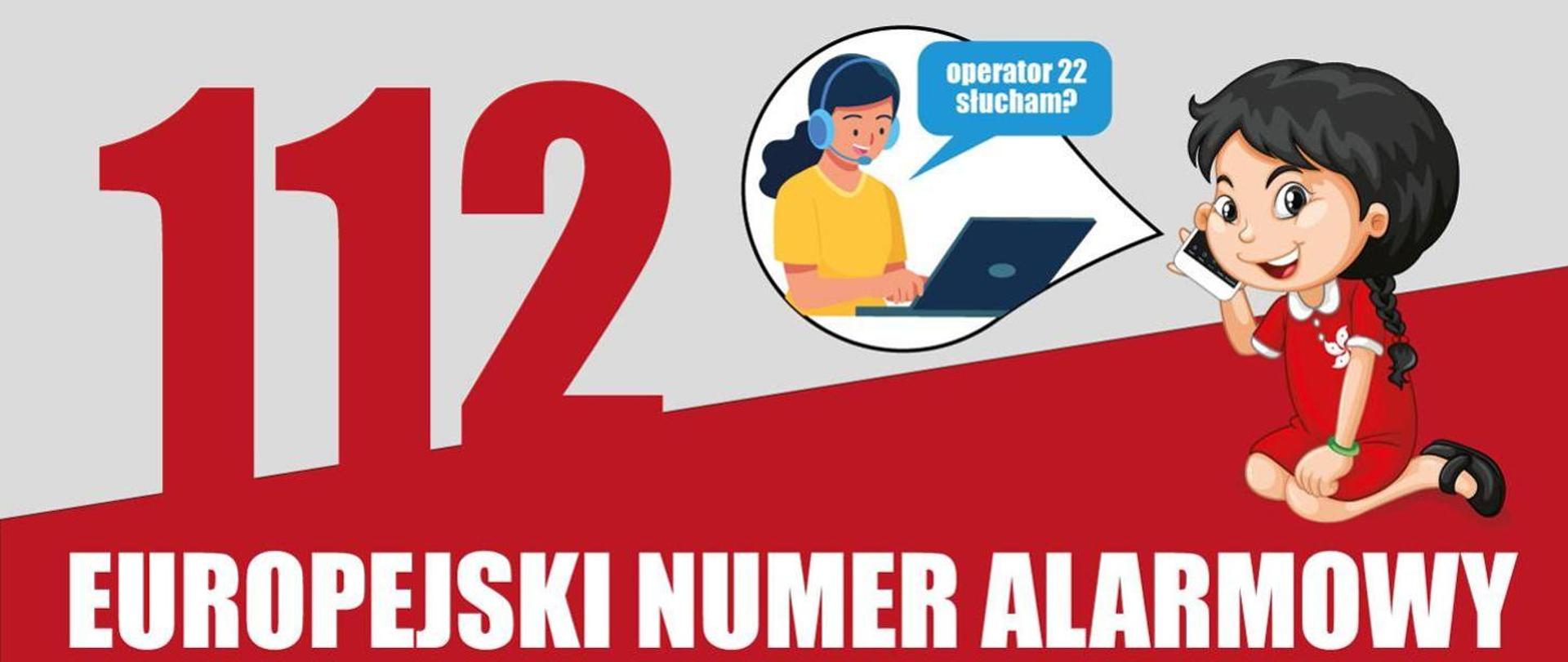 Plakat okolicznościowy Europejskiego Dnia Numeru Alarmowego 112