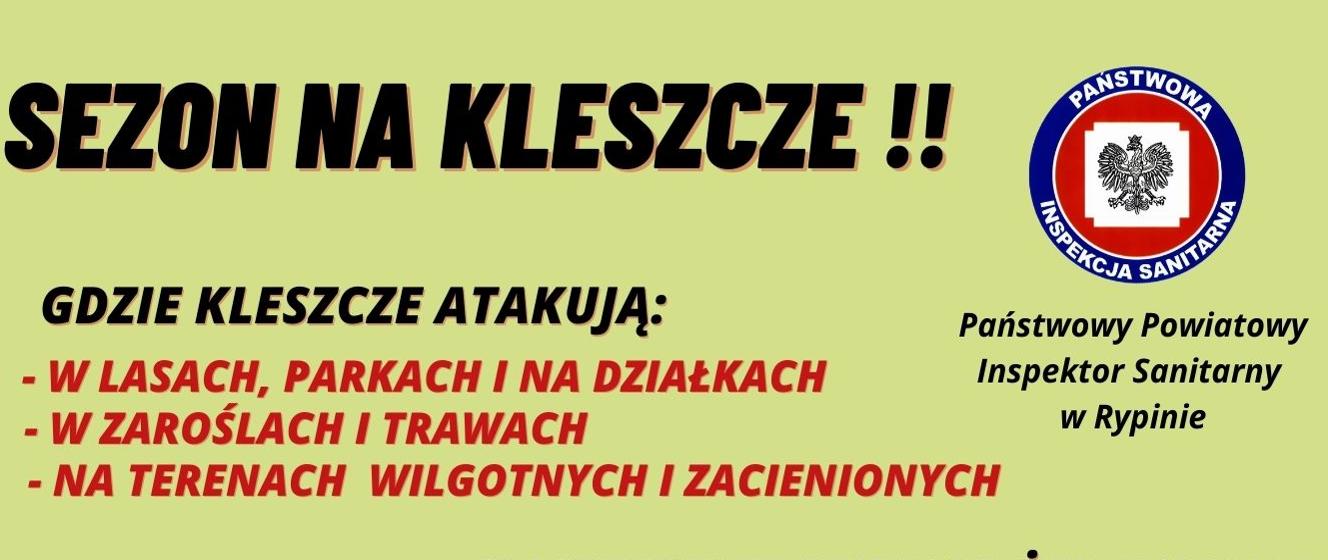 Sezon Na Kleszcze Powiatowa Stacja Sanitarno Epidemiologiczna W Rypinie Portal Govpl 9912