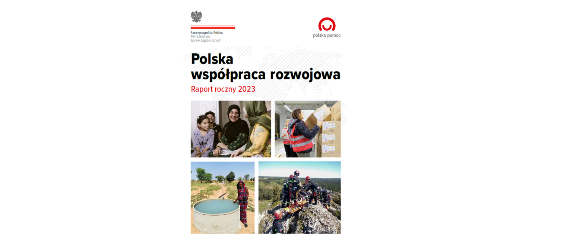 Okładka raportu "Polska współpraca rozwojowa. Raport roczny 2023"