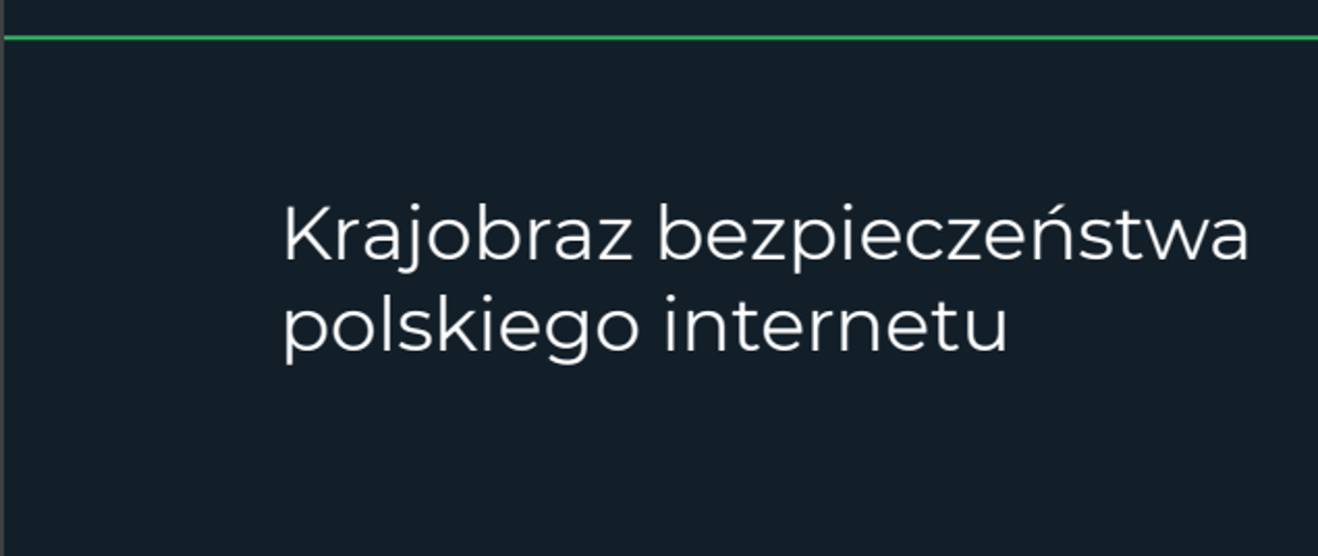 Biały napis na czarnym tle krajobraz bezpieczeństwa Poleskiego internetu