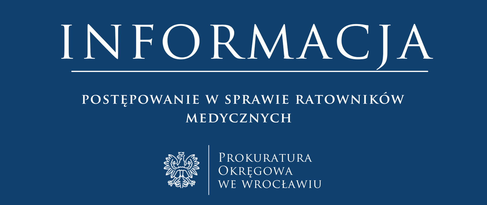 Postępowanie w sprawie ratowników medycznych. 