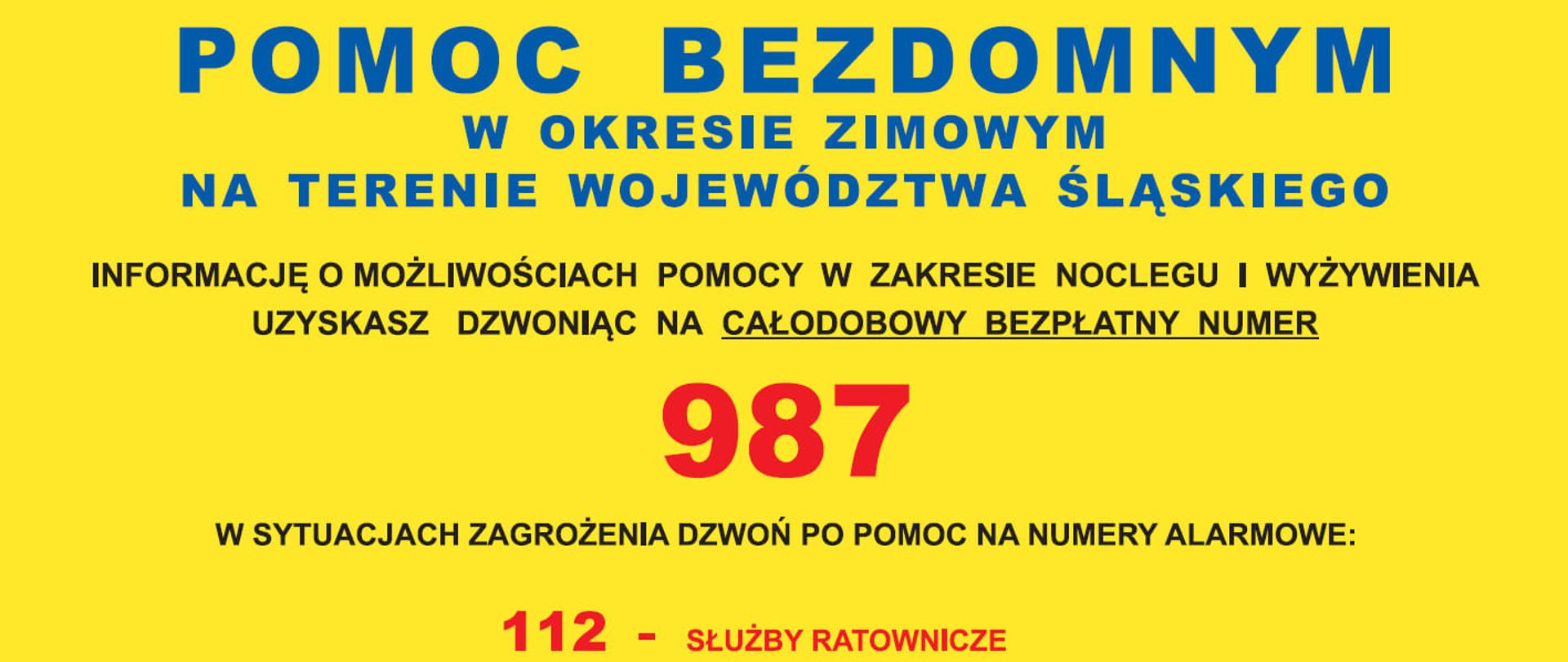 POMOC BEZDOMNYM W OKRESIE ZIMOWYM