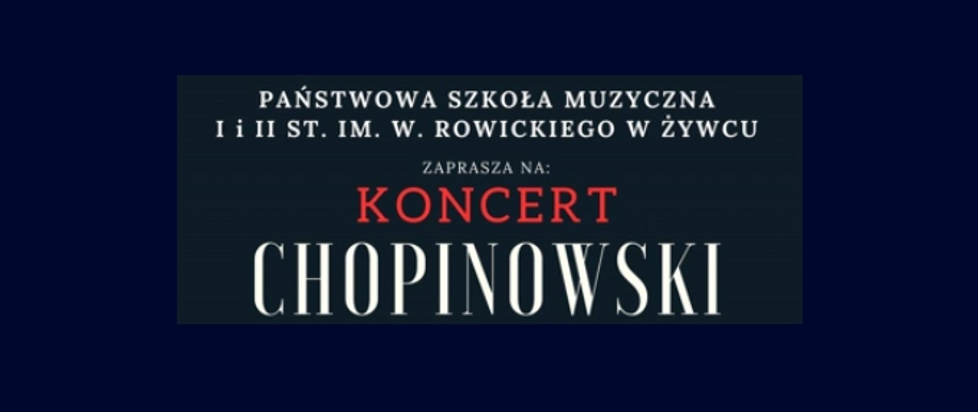 Plakat Koncert Chopinowski