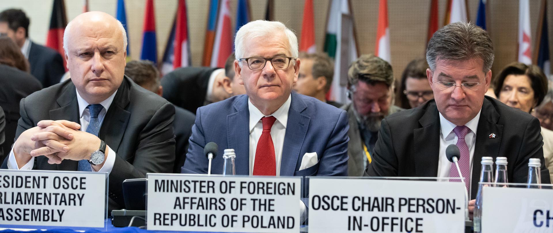 Minister Jacek Czaputowicz na Spotkaniu Przeglądowym Wymiaru Ludzkiego OBWE w Warszawie