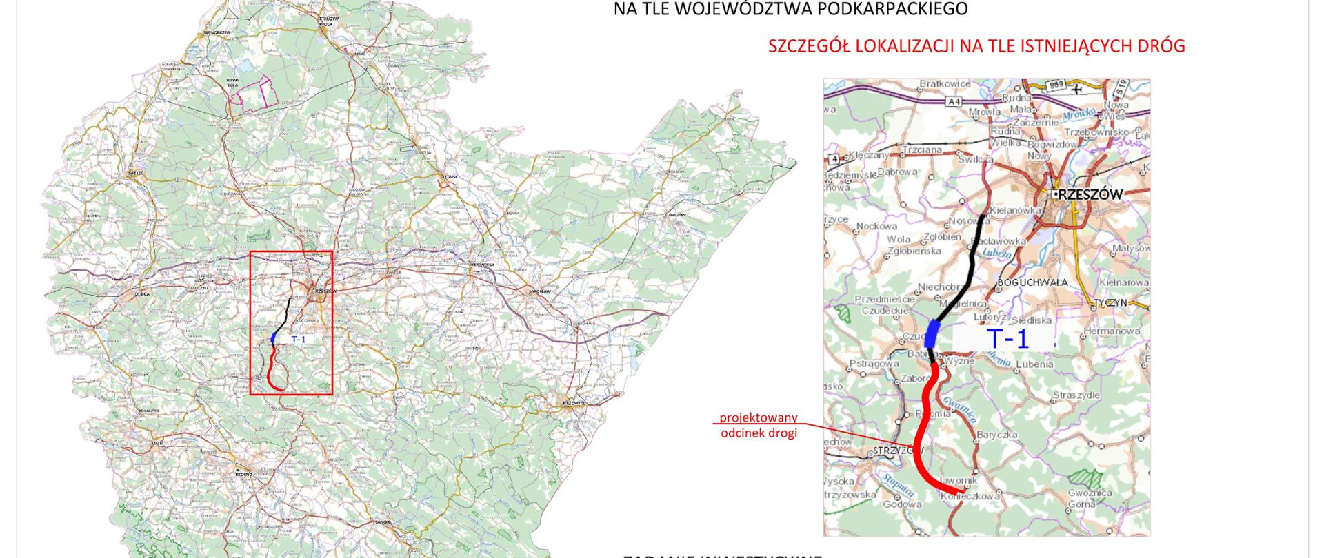 Mapa województwa Babica Jawornik S19 